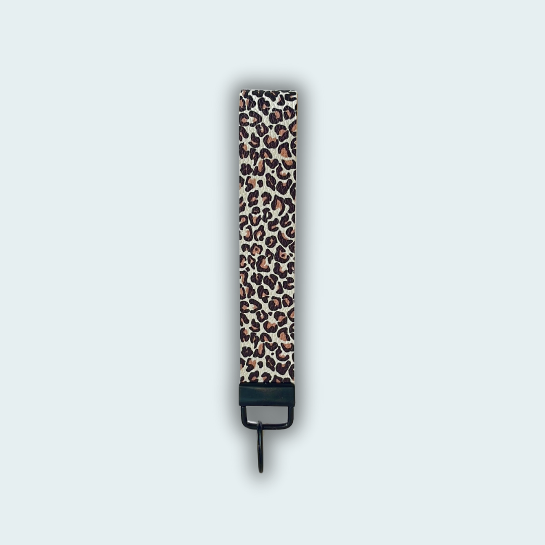 Cheetah Leather Keychain