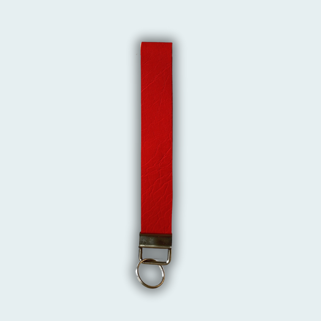 Red Leather Keychain