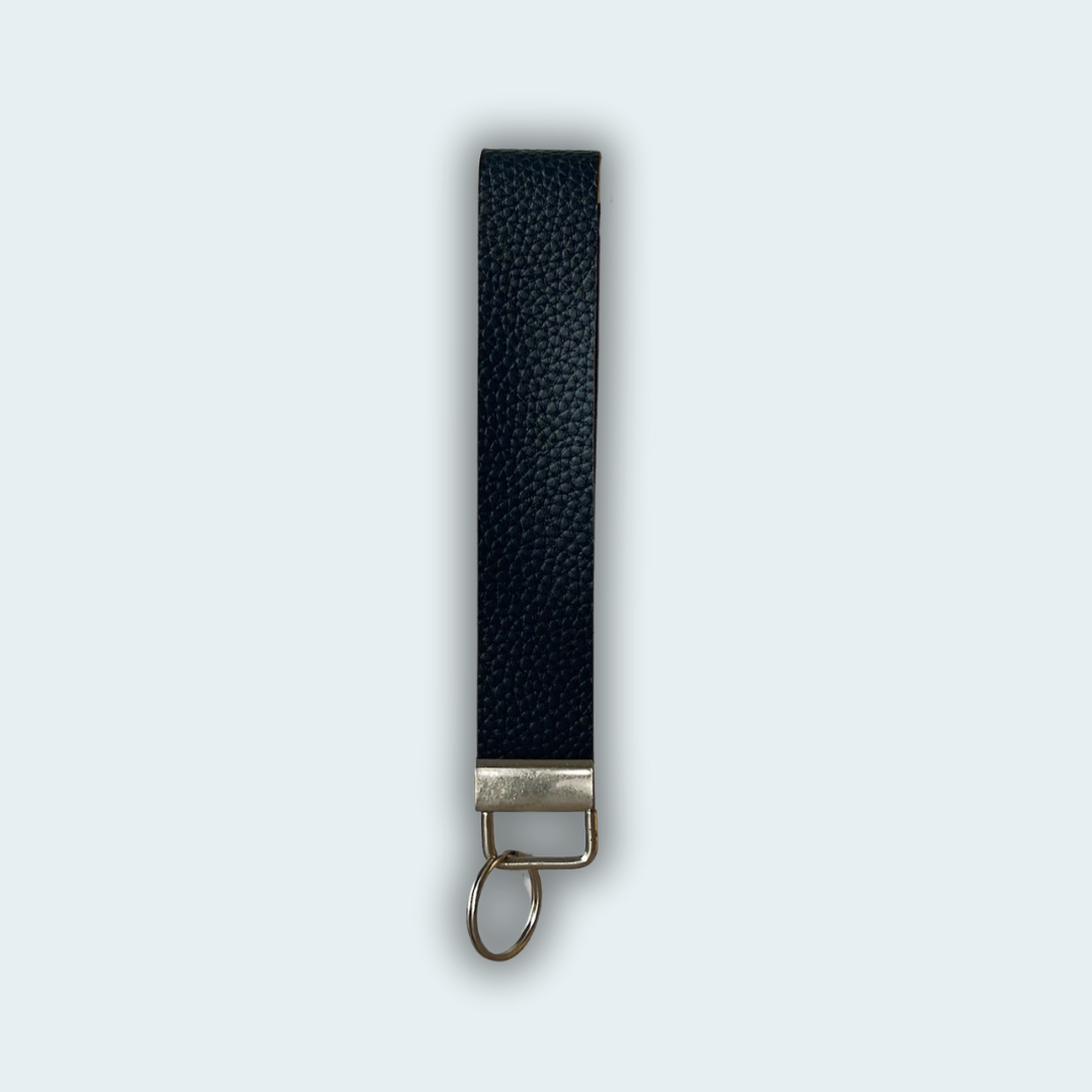 Onyx Leather Keychain