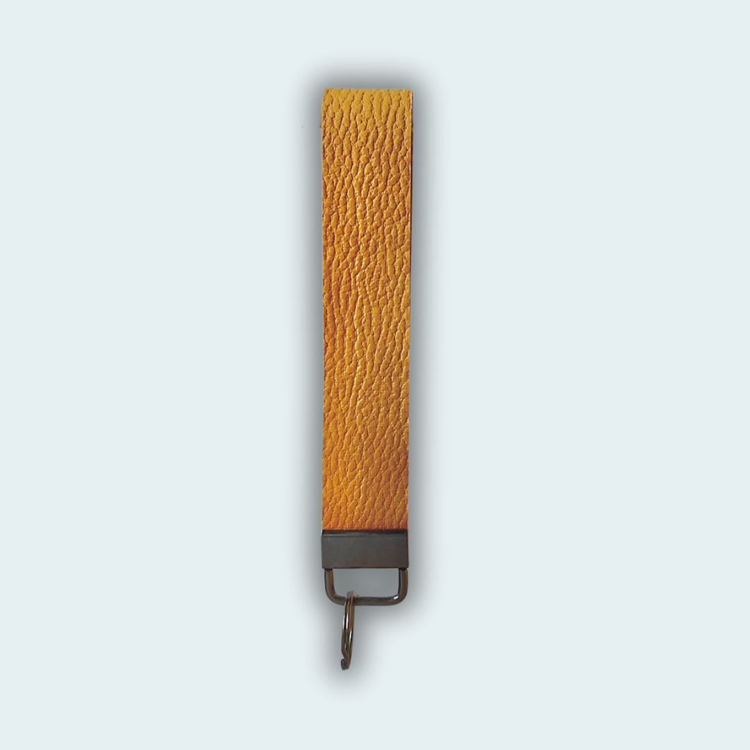 Tan Leather Keychain