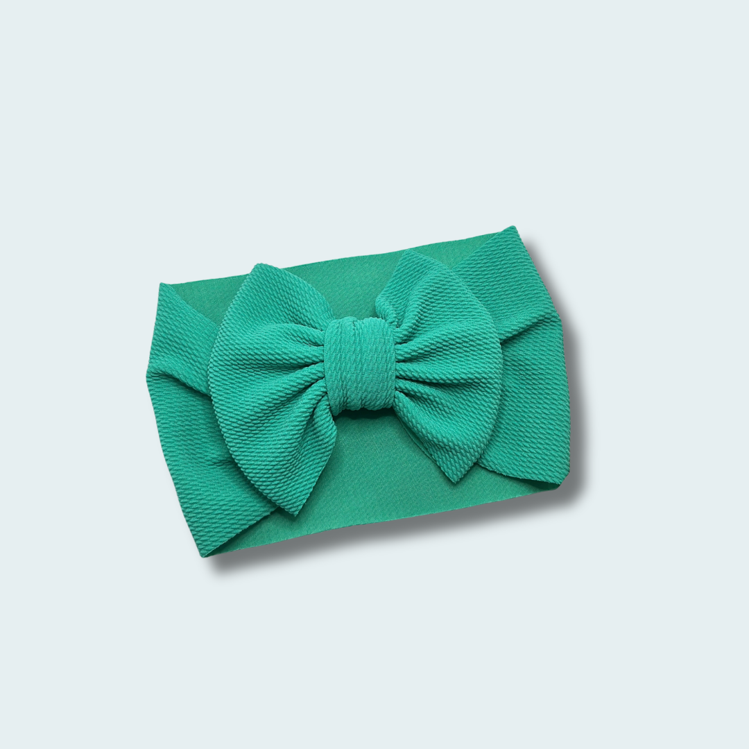 Oversized Baby Bow Headwrap - Stretchy Bullet Knit
