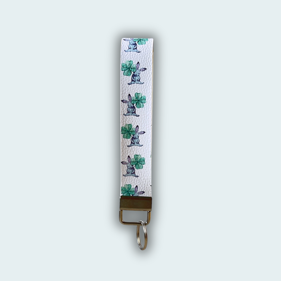 Lucky Bunny Leather Keychain