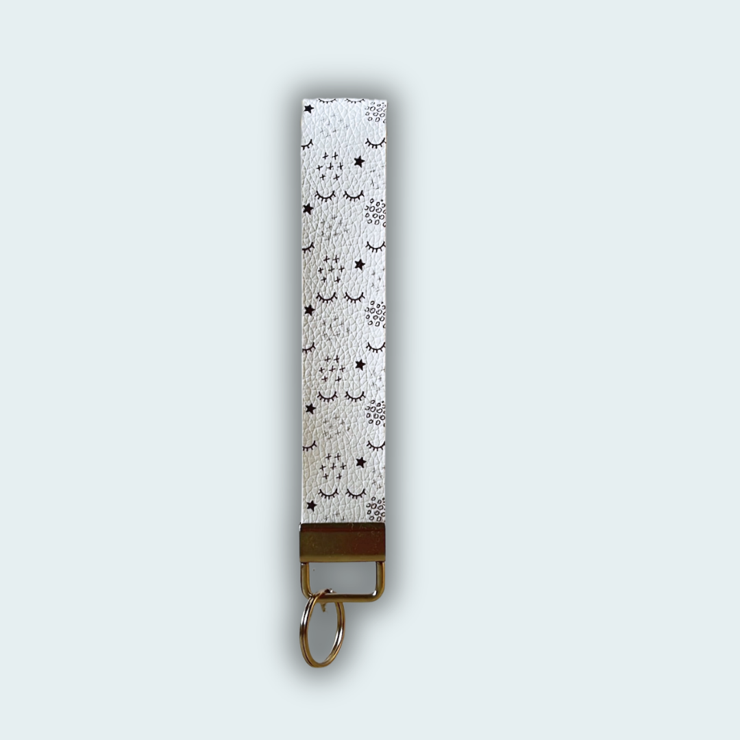 Clouds Leather Keychain
