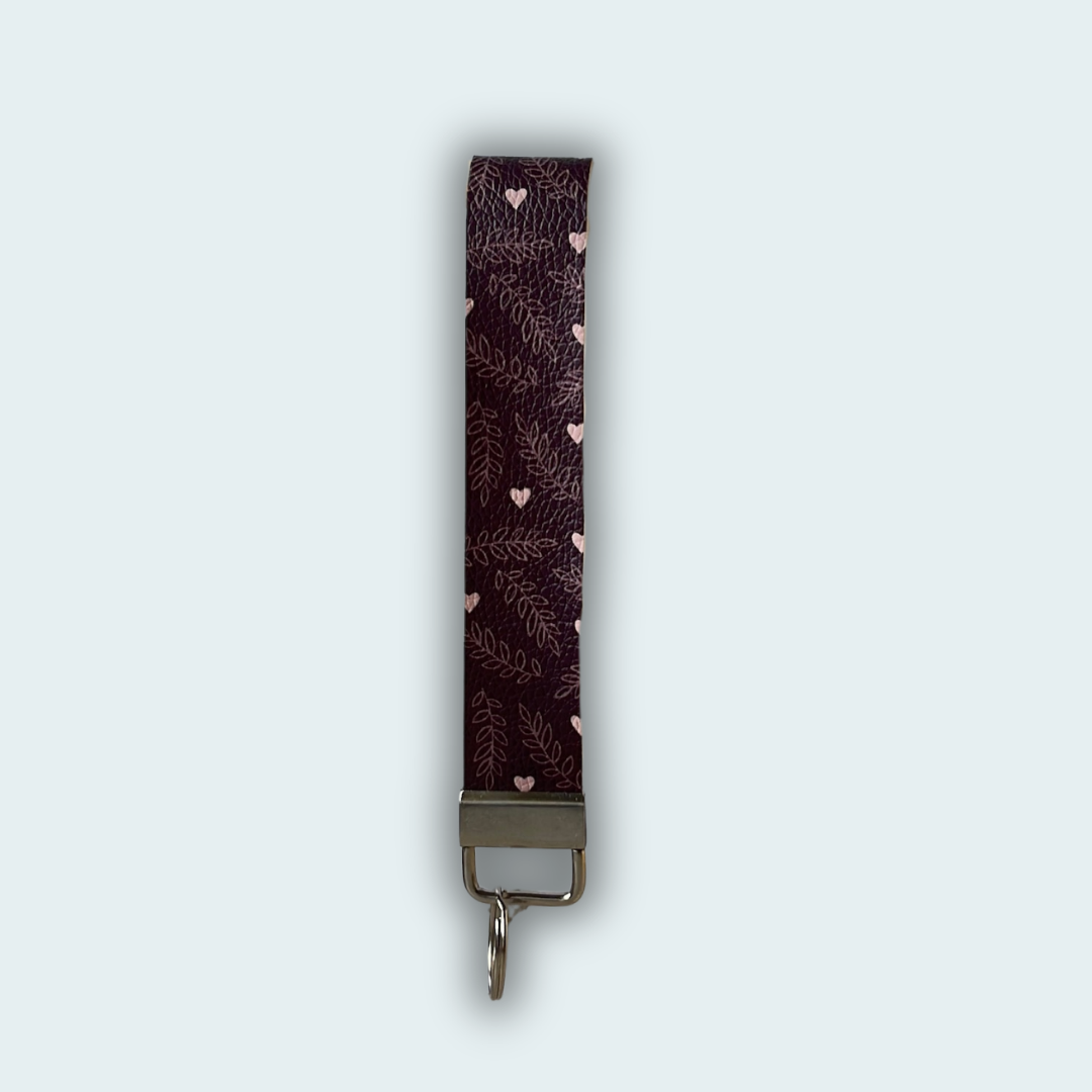 Chocolate Hearts Leather Keychain