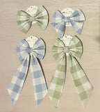 Matching Human and Dog Bow Gingham