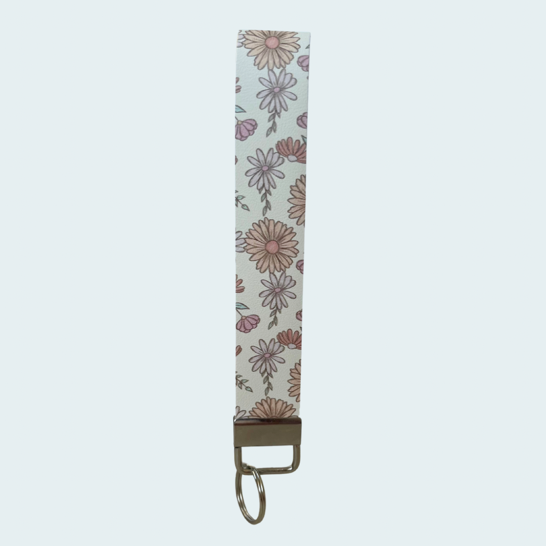 Dahlia Leather Keychain