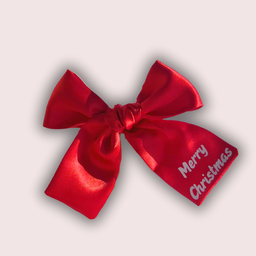 Satin Christmas Pinwheel Bow