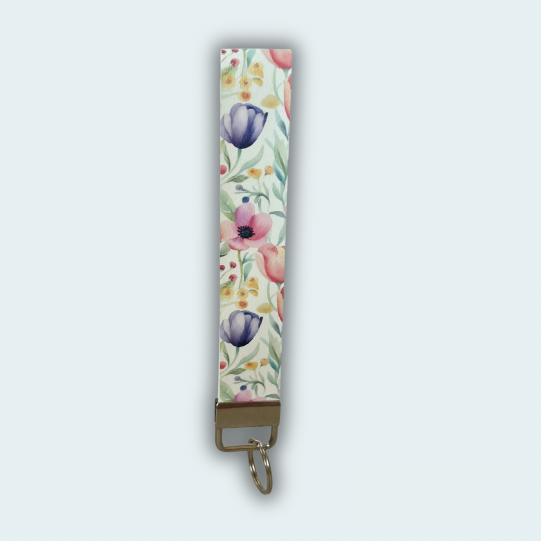 Tulip Leather Keychain